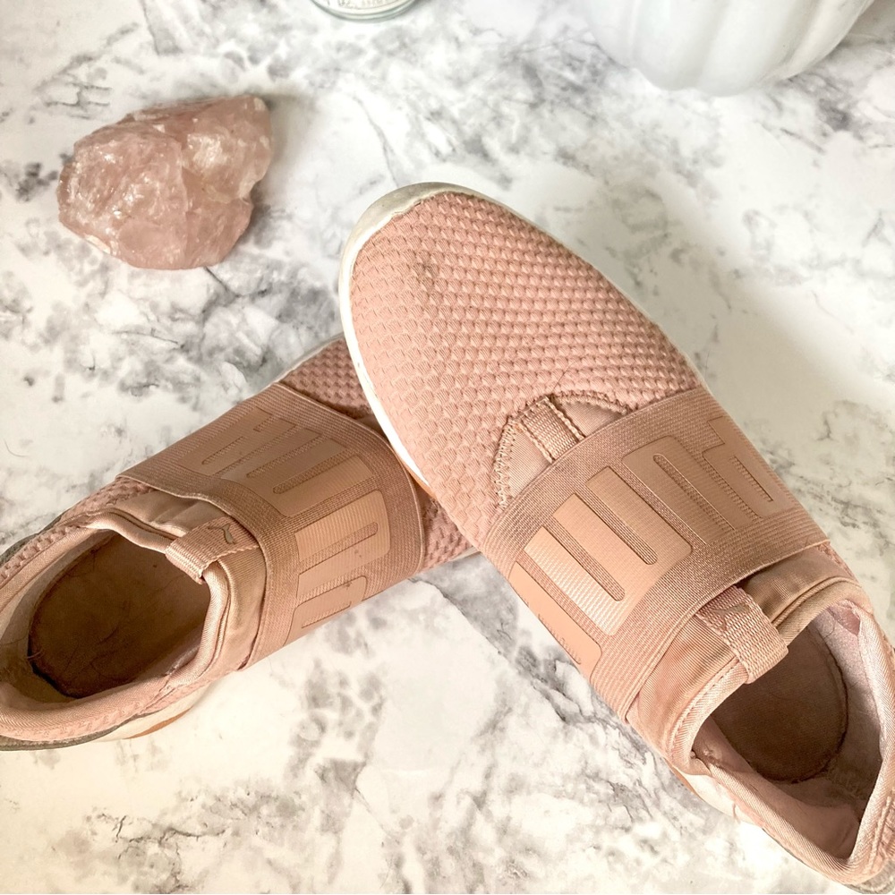 Pink Puma tennis shoes